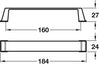 Duke Pull Hdl ZA Graphite 160mm cc