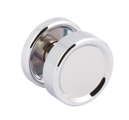 Art Deco Knob Brass Pol Chrome D32x26mm