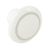 Knob Ceramic White/Grey Ring D35x25mm