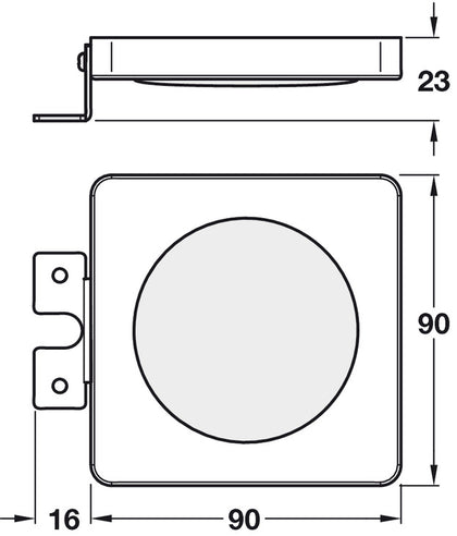 LooxC LED Mirror Lgt 12V/4W 3000K PC CLR