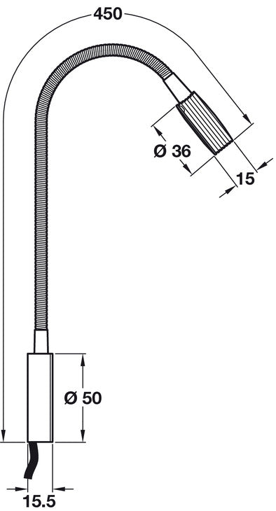 Loox LED2035 F.Read 12V/1.5W 4000K Blk