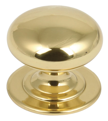Grosvenor Knob Brass Pol Brass D32x28mm