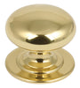 Grosvenor Knob Brass Pol Brass D38x30mm