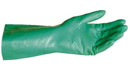 Nitrile Gloves Cotton Flocklined Green L