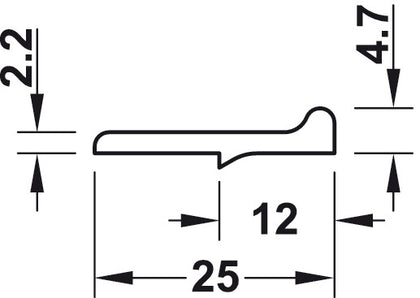 Closure Strip 25x4.7x2.5m Pl Black