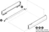 MX Rectangular Rail Set 450mm Slv