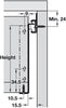 Metal Drawer Sides 150/500mm CrWht