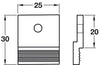 Horizontal Profile Fixing Plate 30x25mm