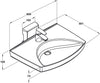 Ropox Ht Adj Washbasin 100kg White