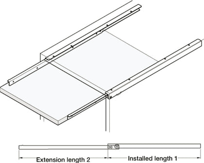 Shelf Runner Sgl 30kg 355mm St White