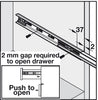 3832TR BB Drawer Runner Full 44kg 650mm Wht