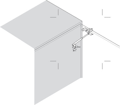 Lid Stay Firmatop 250mm Sprung Brass CP