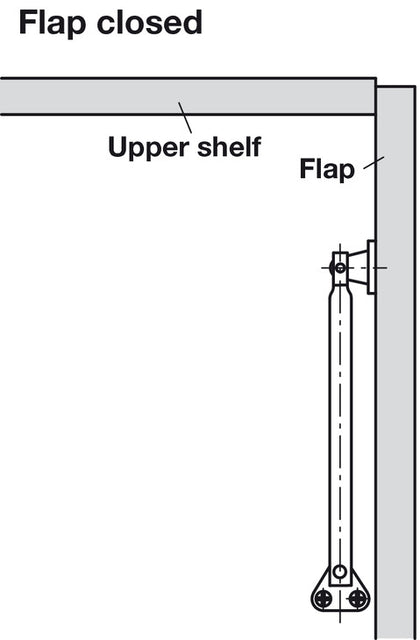 Lid Stay Firmatop 250mm Sprung Brass CP