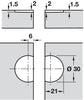 270D Flap Hinge Steel PNP