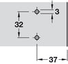 3mm Mounting Plate 1prt Click Cruci D3 S