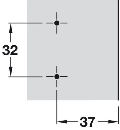 Hafele 3mm M.Plt 2prt Click Hospa