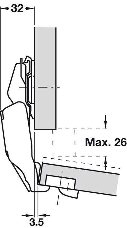 Nexis Tipmatic 170D Hinge Click SF Full
