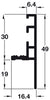Flat Horizontal Door Profile 49x4200mm