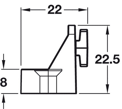 Flat Vertical Profile Fixing Bracket