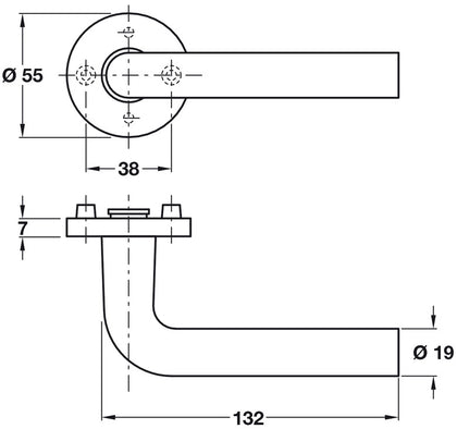 FSB 1075 Lever Hdls/Rose 304 SSS