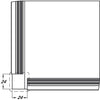 Flat 90D Ext Corner Connector 24mm CLR