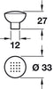 Dimple Knob ZA Pol Chr D33x27mm