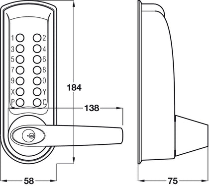 Heavy Duty Front Plate 185x85x58