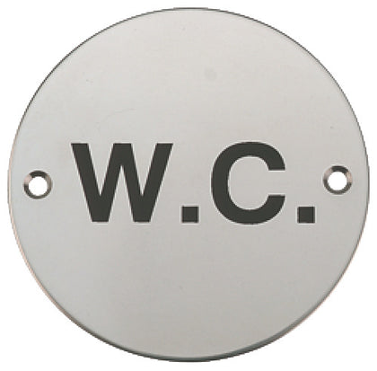 Graphic Sign D76mm-W.C. SSS
