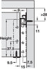 Metal Draw Sides 25kg 54/300mm Slv