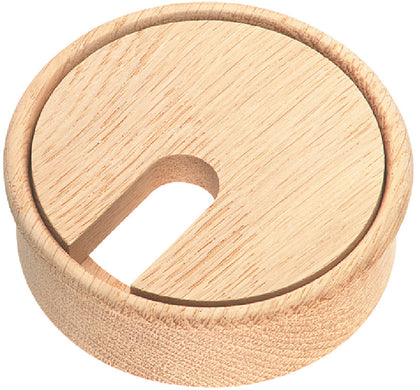 Cable Outlet 2prt D80x27mm Maple Raw
