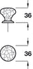 Edstone Knob Nickel/White D36x36mm