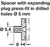 Spacer 9mm Plastic White