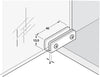 110D Simplex Glass Door Hinge St/Chr Plt