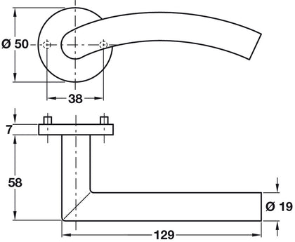 Startec Paladium Lever Hdls/Rose 304 SSS