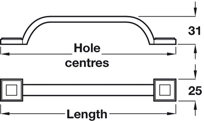 Pip D Pull Hdl Cast Iron 160mm cc