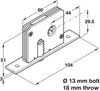 Hawa 20-A Endfold Deadbolt Lock St Galv