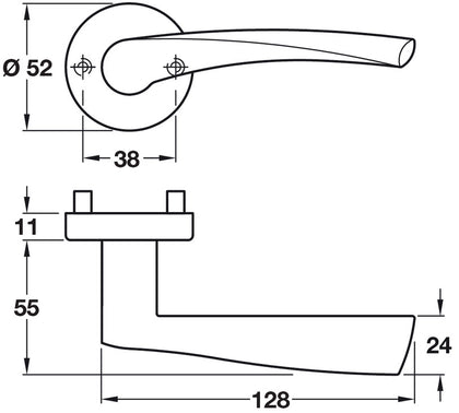 Startec Wing Lever Hdls/Rose 304 SSS