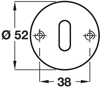 Startec Escutcheons D52mm Std KW 304 SSS