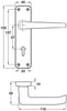 Lever Hdl Set Straight Lock Alu Sat BOM