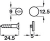 Mirror Screw+Disc Set Chrome Plt