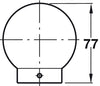 D38mm Ball End Cap 77mm Brs PC