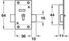 Straight Cupboard Rim Lock Brass KA