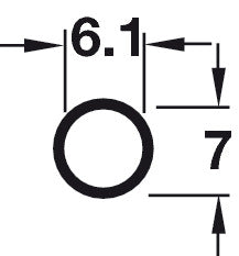 Profile Rod Cover D6x2000mm Pl Brown