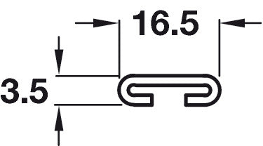 C-Profile Locking Bar 800mm St Galv