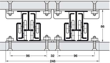 Eku Forte PO Cupboard Run-Connecting Set