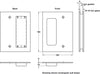 Flush Pull Hdl for Gls 164x125mm 316 SSS