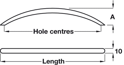 Cedar Bow Hdl St Matt Chr D10mm 160mm cc