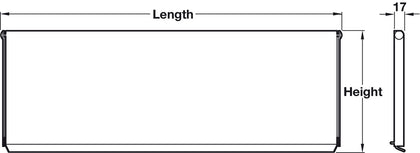 Interior Flap 355x135mm Alu EAA