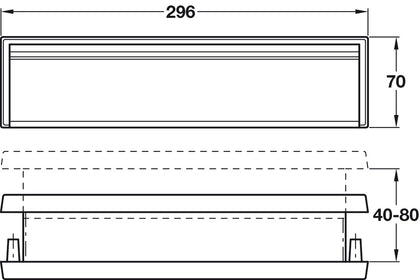 Letter Plt Assembly NFR 296x70mm Gold
