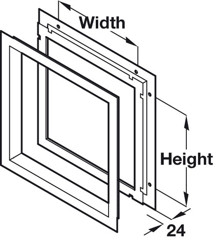 Metal Vision Panel 305x305mm 304 SS